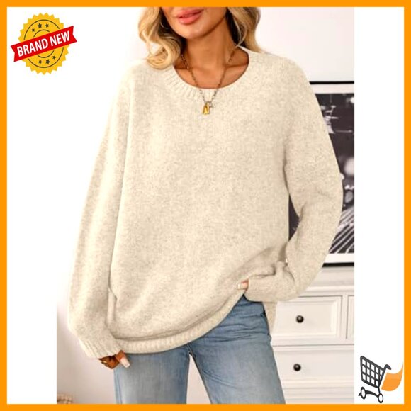 Oversized Tunic Sweater Chunky Knit Cozy Winter Pullover Y2K Chic Casual - Picture 2 of 6